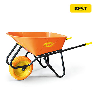 Contractor Wheelbarrow with Folded Tray