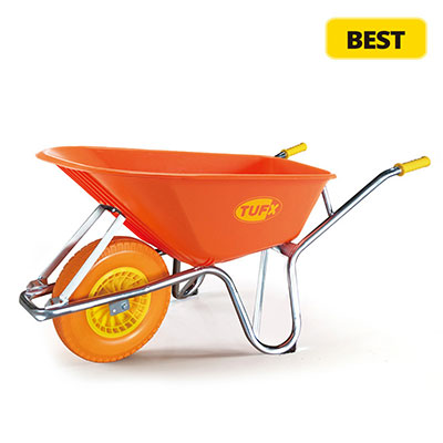 Heavy Duty Poly Contractor Wheelbarrow For Construction-Strongest and Lightest