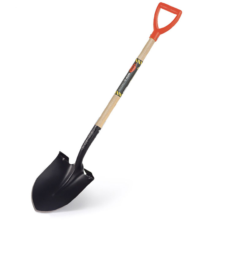 Wooden D-Handle Digging Shovel