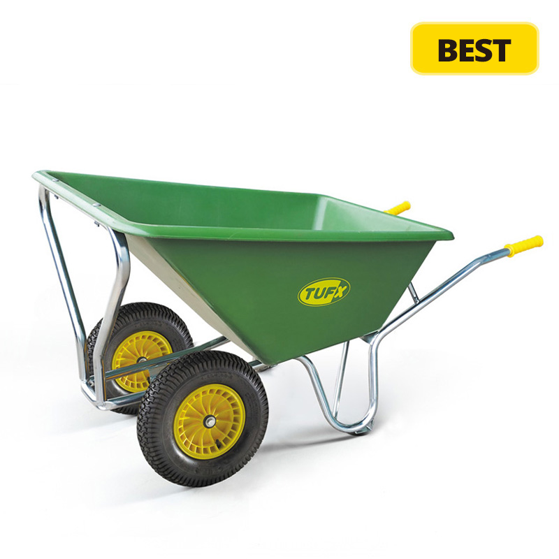 Double Wheels Farm Wheelbarrow Wholesale TUFX