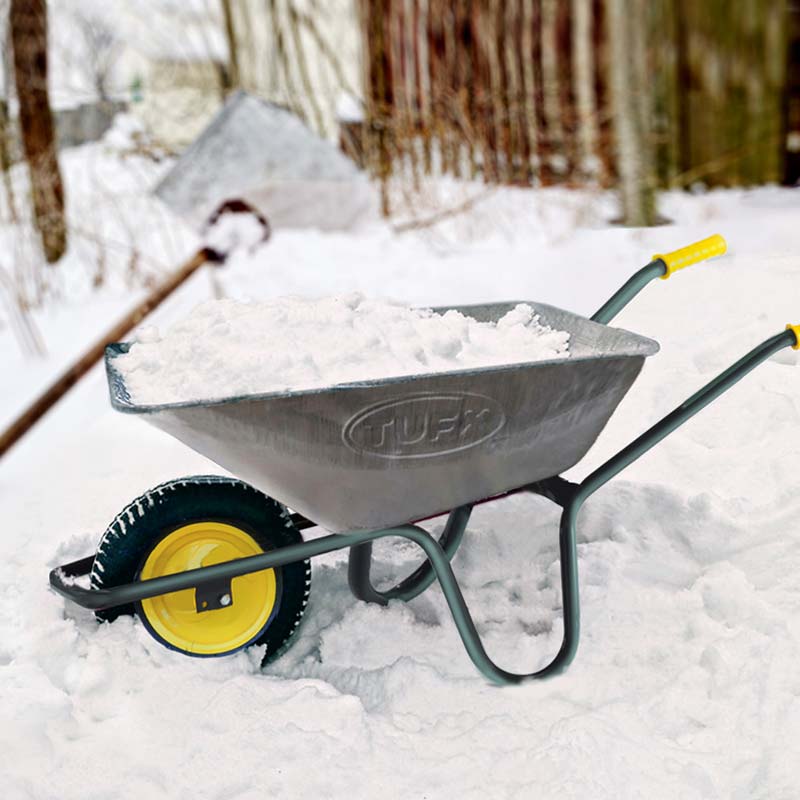 90 l galvanized home and garden wheelbarrow