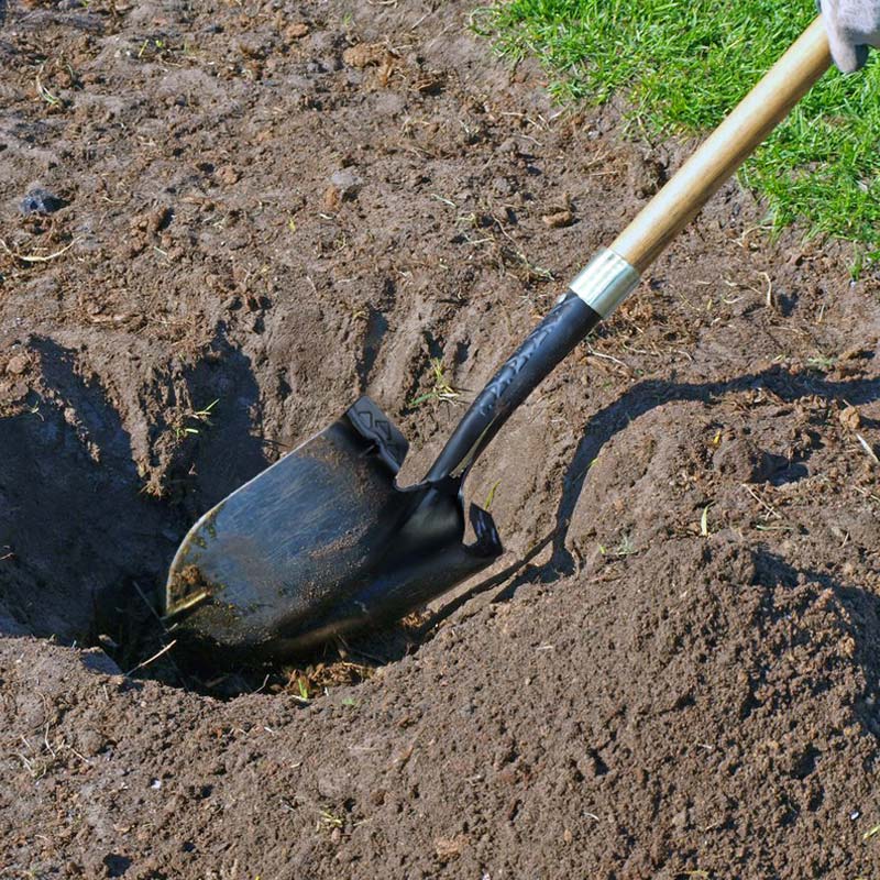 29131 wood long handle digging shovel