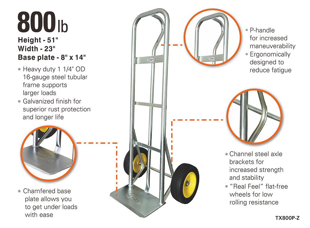 Industrial Duty P-Handle Hand Truck