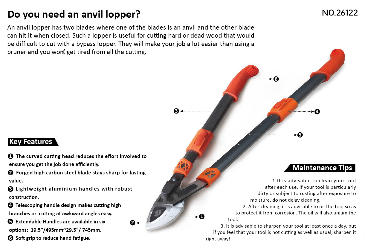 Extendable Anvil Lopper